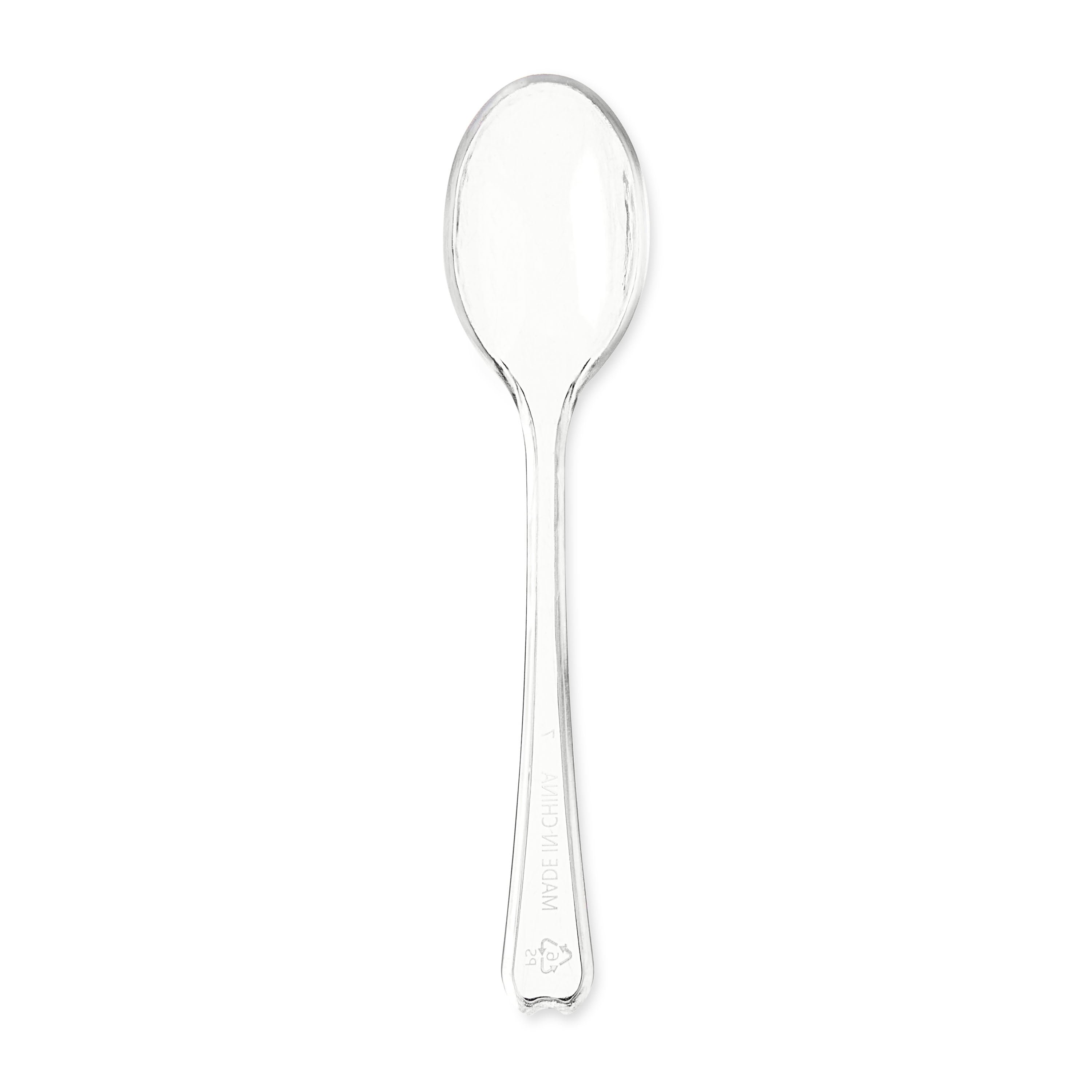 48 Count, 4 IN Clear Plastic Cocktail Spoons, by Way To Celebrate