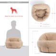 thumbnail image 5 of Best Friends By Sheri Deep Dish Sherpa Cuddler Cat Bed, Beige, Standard, 5 of 5