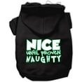 thumbnail image 6 of Christmas Pet, Dog  Cat Hoodie Screen Printed, "Nice Until Proven Naughty", 6 of 9