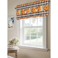 thumbnail image 4 of Thanksgiving Pumpkin Valances for Windows Orange Pumpkins Leaves Black Plaid Kitchen Valance Curtain Rod Pocket Small Curtains for Cafe Bathroom Laundry Basement 42" x 18", 4 of 8
