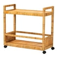 thumbnail image 2 of bali & pari Genet Rattan BOHO Kitchen Cart, Natural Brown, 2 of 9