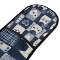 thumbnail image 4 of Yayeee Double Oven Mitt Kitchen Heat Resistant Baking 35" x7" Quilted Glove, Blue Cats and Hearts, 4 of 6