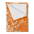 thumbnail image 2 of Orange and White Soft Flannel Fleece Blanket, Spring Cherry Tree in Full Blossom with Flying Birds Japanese Nature, Cozy Plush for Indoor and Outdoor Use, 70" x 90", Orange and White, by Ambesonne, 2 of 5