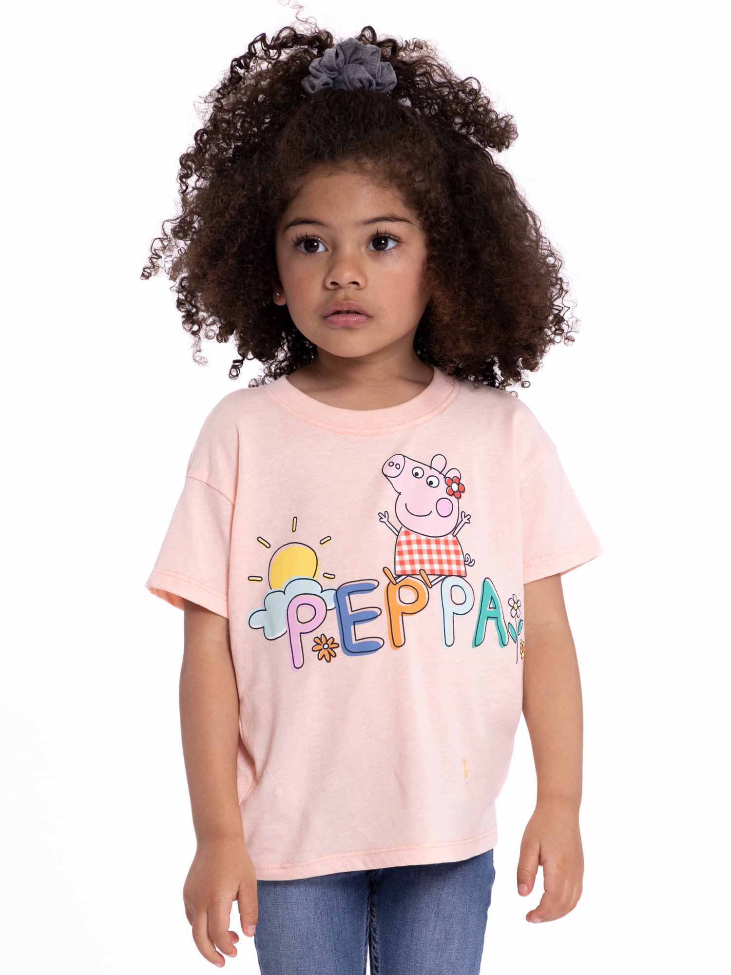 Peppa Pig Toddler Graphic Crewneck Tee with Short Sleeves, Sizes 12M-5T