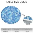 thumbnail image 6 of Blue White Tie Dye Swirl Pattern Round Fitted Tablecloth with Elastic Edge,Dining Table Cover Waterproof,Outdoor Round Tablecloth for Camping,Dining,Indoor and Outdoor, 6 of 7