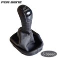 thumbnail image 1 of Gearshift Lever Knob Stick Shifter Manual 5 6 Speed For Mercedes Benz C Class W203 S203 Leather Gaitor Boot Cover Car Styling, 1 of 5