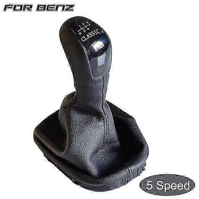 Gearshift Lever Knob Stick Shifter Manual 5 6 Speed For Mercedes Benz C Class W203 S203 Leather Gaitor Boot Cover Car Styling