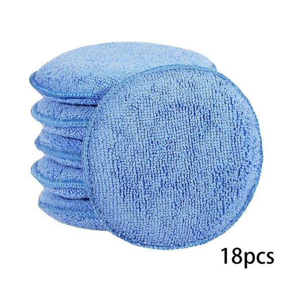 RAGUPEL 18 Pack Car Wax Applicator Pad 5 Inch,Foam Microfiber Applicator Pad for Car Buffing,Detail Polishing,Tire Shine Applicator,Cleaning and Fine Polishing