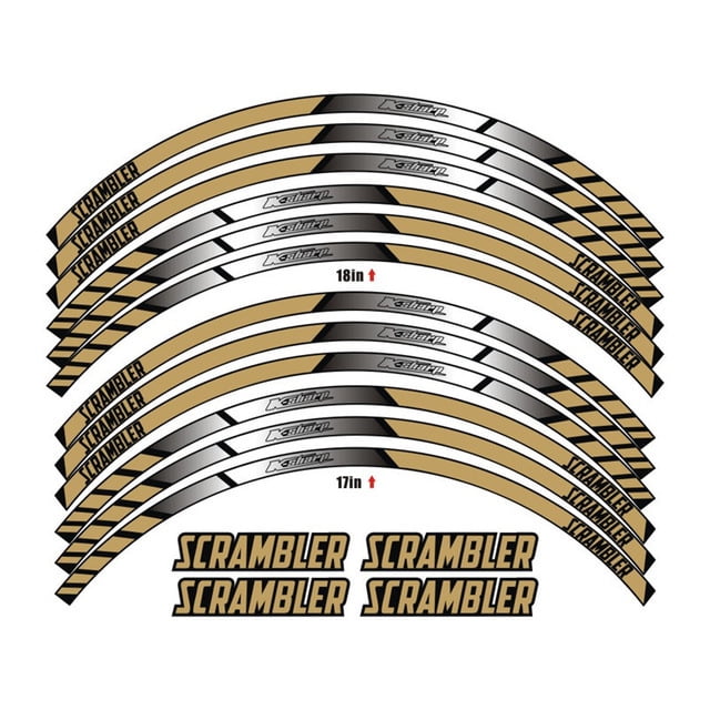 1 set of color reflective wheel rim sticker Wheel hub sticker Steel rim sticker for DUCATI