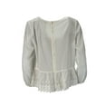 thumbnail image 3 of THE GREAT Women's The Honey Shirt Cotton Lace Top, White, 2, 3 of 3