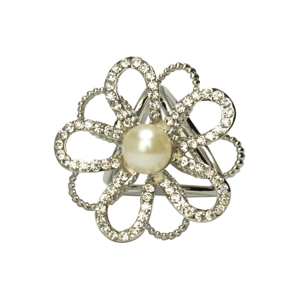 Anillo de la bufanda elegante chal clip de oro bufandas de plata con hebilla con diamantes de imitación modernos de heronsbill regalos para las mujeres cuello de plata Inevent AP004611-02