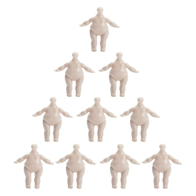 10 Piezas Muñeca Cuerpo Desnudo 2 Pulgadas 5 Articulaciones Movibles Sin Cabeza Color