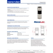 Perfect Vision PV6UE-05 'Ridgeloc' Universal Fit RG6 Coaxial Cable Compression Outdoor and Indoor