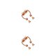 thumbnail image 3 of Jumpingount 5 pares de anillos de nariz falsos de acero inoxidable para el tabique, joyería para el cuerpo de piedra imán de roca, aro clásico, Oro rosa 2piezas, 3 of 6
