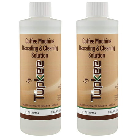 Tupkee Coffee Machine Descaler – Universal, For Drip Coffee Maker and Keurig Coffee Machines Descaling & Cleaning Solution, Breaks Down Mineral Buildup and Limescale - Pack of
