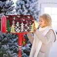 thumbnail image 3 of Christmas Tree Magnetic Mailbox Cover Large Size 25.5x21 Inch Winter Snowflake Buffalo Plaid Decorative Mail Box Post Covers Happy Holiday Xmas Letter Box Wraps for Home Outdoor Garden Yard Decor, 3 of 6