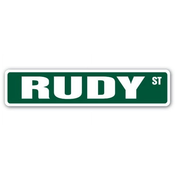 RUDY Street Sign Childrens Name Room Sign | Indoor/Outdoor |  30" Wide