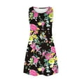 thumbnail image 4 of JINMGG 2024 Summer Clearance Dresses under $10.00 Summer Dresses for Women Beach Floral Tshirt Sundress Casual Pockets Boho Tank Dress, 4 of 5