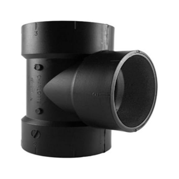 Charlotte Pipe ABS004410800HA ABS/DWV Vent Tee, All Hub, 2 In. - Quantity 25