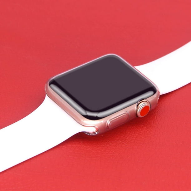 Hard Case Compatible with Apple Watch Series 3 2 1 42mm with Screen Protector Hard PC Case Slim Tempered Glass Screen Protector Overall Protective