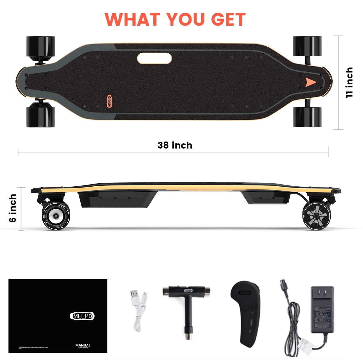 MEEPO V5 Electric Skateboard with Skateboard Rack Stand,More Convenient  Storage of Your Electric Skateboard