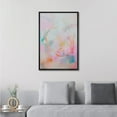thumbnail image 2 of IDEA4WALL Framed Canvas Print Watercolor Blush Pink Teal Paint Abstract Geometric Wall Art Minimalism Decorative Colorful Mid-Century Illustration for Living Room, Bedroom - Black 24"x36", 2 of 5