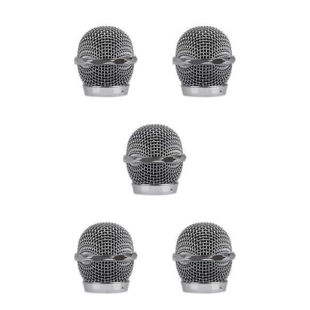 Bearachild Microphone Mesh Head Portable Detachable Reusable Washable Accessories Mic Universal Heads Component Glossy Part Concert Type2 NO2