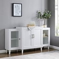 thumbnail image 1 of Walker Edison Buffet Moderne à 4 Portes pour Rangement, 62, Blanc, 1 of 5