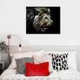 thumbnail image 4 of COMIO Canvas Wall Art Lion Painting Modern Large Beast Canvas Artwork Contemporary Wall Art Pictures Black and White Lion for Kitchen Office Home Decoration, 4 of 4