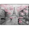 thumbnail image 3 of GZHJMY Vintage Art France Paris Eiffel Tower Oil Painting Area Rug Living Room Rugs - 5'3" x4 Abstract Large Soft Indoor Washable Rug Low Pile Carpet for Bedroom Dining Room Office Carpet Runner, 3 of 7