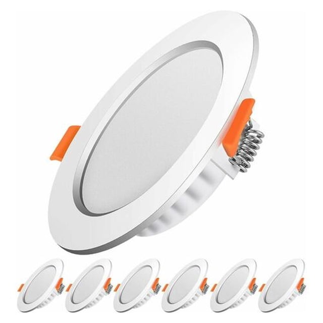 Energy Saving LED Ceiling Lamp, Certified Panel Lights With Non-Dimmable Ultra-Thin Design And Good Heat Dissipation For Long Lifespan, Direct Connection To 230V, Secure Terminals, Warm White 2700K