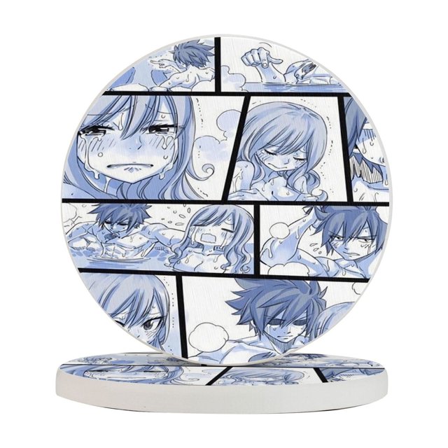 Posavasos de tierra de diatomeas absorbente de Fairy Tail, aislamiento antideslizante de tierra de diatomeas inodoro que protege la superficie de la mesa contra daños Talla única