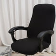 thumbnail image 4 of 2X Office Chair Cover Elastic Siamese Office Chair Cover Swivel Chair Computer Armchair Protective Cover(Black), 4 of 6