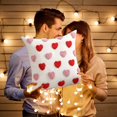 thumbnail image 6 of Valentines Day Pillow Covers 18x18 Inch Soft Plush Faux Fur Jacquard Heart Throw Pillows for Bedroom Sofa Holiday Festivals Home Decor Valentines Anniversary Wedding Decorations, 6 of 6