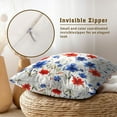 thumbnail image 3 of 4th of July Pillow Covers 20x20 Set of 2 - Watercolor Flower Poppy Patriotic Decorative Square Cushion Cover Soft Cotton Linen Pillowcase for Couch Bed Sofa Room Decor, 3 of 6
