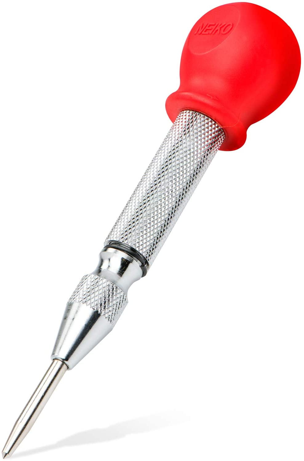 Heavy-Duty Automatic Center Punch w/Hardened Steel Pre-Drill Tool