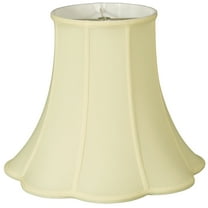 Royal Designs 10" Bottom Scalloped Bell Lamp Shade in Eggshell, 5 x 10 x 8.25