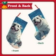 thumbnail image 2 of KLL Starry Sky Cloud Bulldog for 18" Christmas Stocking Snowman Xmas Stocking Holiday Christmas Decoration Gifts for Family Kids, 2 of 8