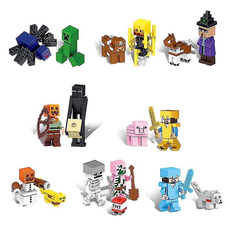 Sipin Minecraft 16pcs Set Minifigures Ninja Mini Figures Blocks Toys Fits Lego