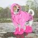 thumbnail image 2 of Cachorros Perros Colores Del Caramelo Antideslizante Goma Impermeable Zapatos De Lluvia Botas Cubierta De Patas (Rosa, L) brillar Electrónica, 2 of 4