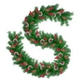 thumbnail image 2 of Darzheoy PVC Christmas Garland 5FT Pine Needle Simulation Vine with Optional Lights, Home Door Wall Tree Decoration (5FT without Light), 2 of 5