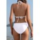 thumbnail image 2 of Triángulo Halter Conjunto de Bikini con Frente Torcido Traje de Baño de 2 Piezas con para Mujer Blanco XL Blanco XL Xishao ropa, 2 of 2