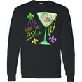 thumbnail image 3 of Inktastic Let the Good Times Roll Mardi Gras Goblet and Beads Long Sleeve T-Shirt, 3 of 5