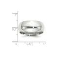 thumbnail image 3 of 10k White Gold 8mm Men's Comfort Fit Plain Classic Wedding Band Ring Size 12.5, 3 of 4