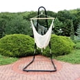 thumbnail image 3 of Sunnydaze Grande Chaise Hamac Maya d'Extérieur en Coton/nylon avec Support Ajustable - Capacité de Poids de 330 lb - Naturel, 3 of 8