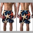 thumbnail image 3 of luoweisi Men's Beach Shorts Quick Dry Swim Trunks with Mesh Lining Starfish 2XL, 3 of 5