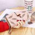 thumbnail image 6 of Gastropod Women's Long Leaf Bifold Clutch Wallet RFID Blocking PU Leather, Pink, 6 of 7