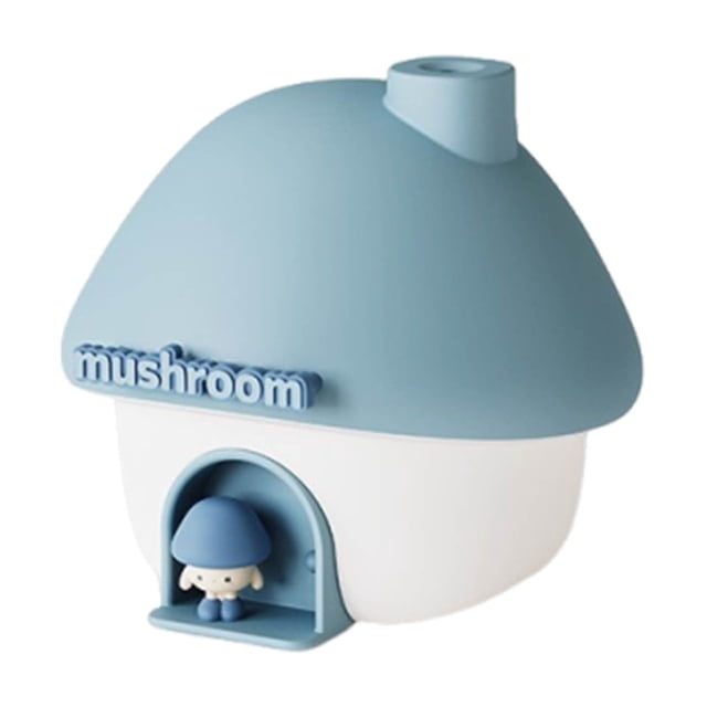 Wireless Humidifier With Blue Night Light For Bedroom Office And Home Silent Mist And Colorful Gradient Glow With 300Ml Water Tank And Usb Charging Portable Humidifier With Led Light Wirel