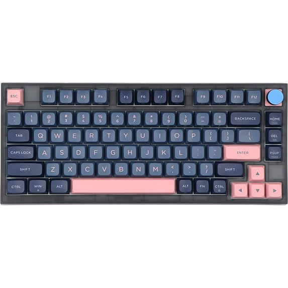 EPOMAKER SKYLOONG GK75 Mechanical Keyboard Lite Gasket-Like Mount Wired Hot Swappable Programmable Gaming Keyboard with A Rotary Knob, Win/Mac Compatible(Iceberg Optical Yellow)
