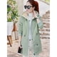 thumbnail image 5 of Chaqueta con Cremallera y Bolsillos para Mujer, Sudadera Larga Extragrande con Capucha, Abrigo Afelpado y Cálido. Verde M, 5 of 7